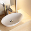 lavabo sobre encimera de solid surface natural series bathco trieste